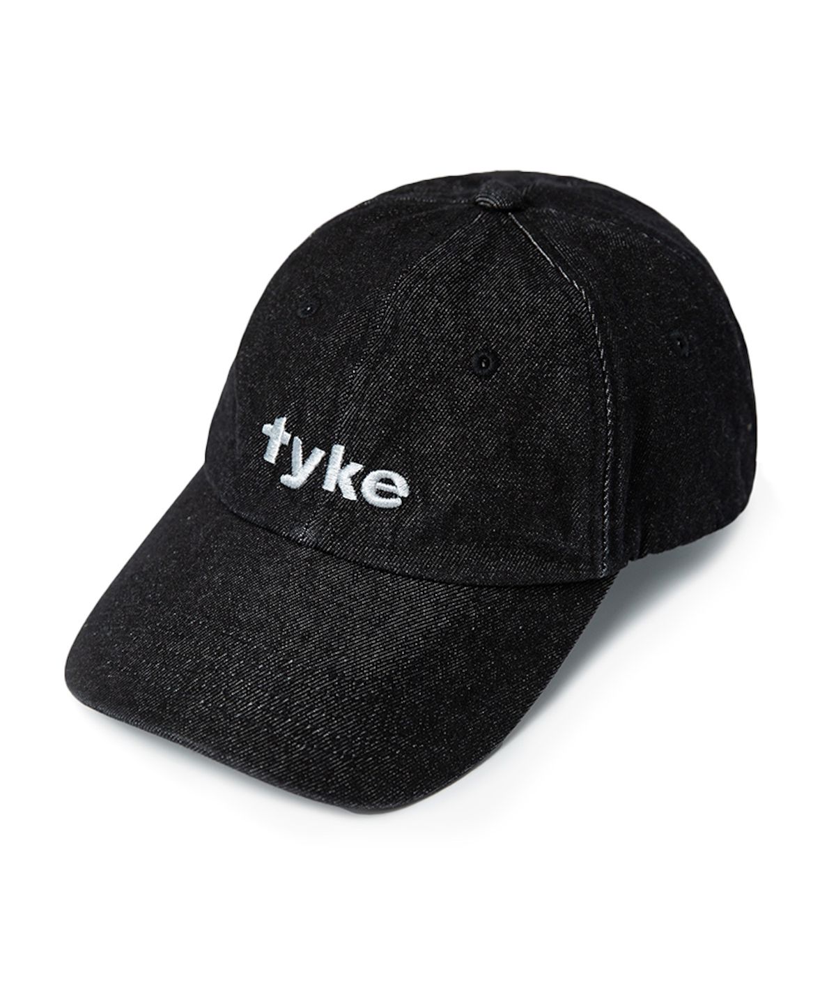 타이크(TYKE) Logo Washed Denim Cap - Black