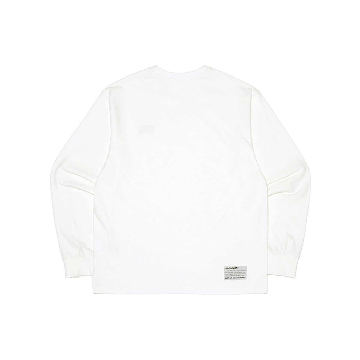 코닥(KODAK) 피치기모 레귤러핏 긴팔 티셔츠 WHITE