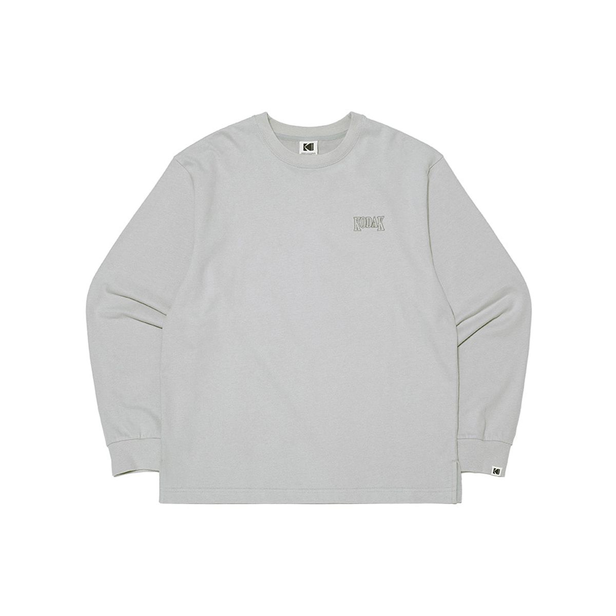 코닥(KODAK) 피치기모 레귤러핏 긴팔 티셔츠 GREY