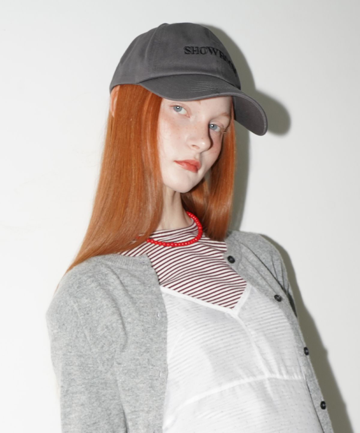 320쇼룸(320SHOWROOM) 320Showroom Signature Cap Charcoal gray