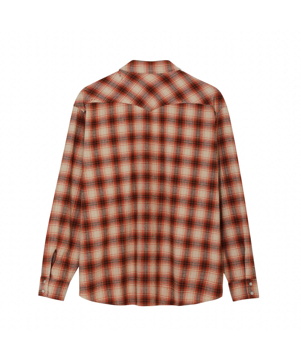 프로드셔츠(PRODESHIRT) [PRODE x MIJ] Damaged Western Check Shirt (Orange)