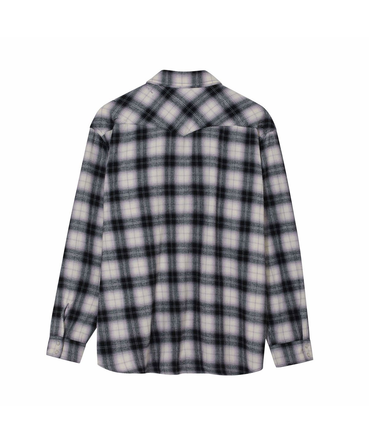 프로드셔츠(PRODESHIRT) [PRODE x MIJ] Damaged Western Check Shirt (Blakc)