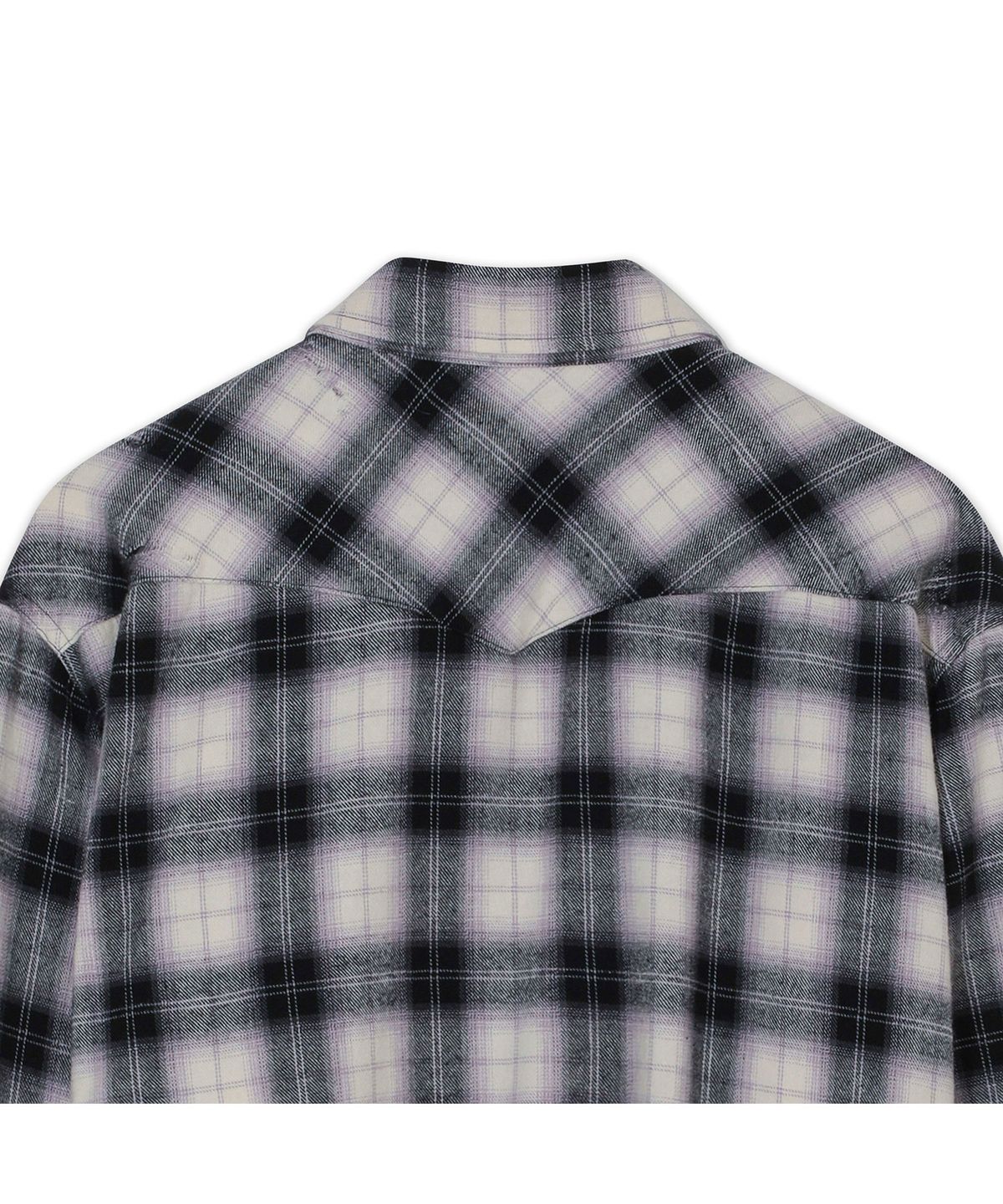 프로드셔츠(PRODESHIRT) [PRODE x MIJ] Damaged Western Check Shirt (Blakc)
