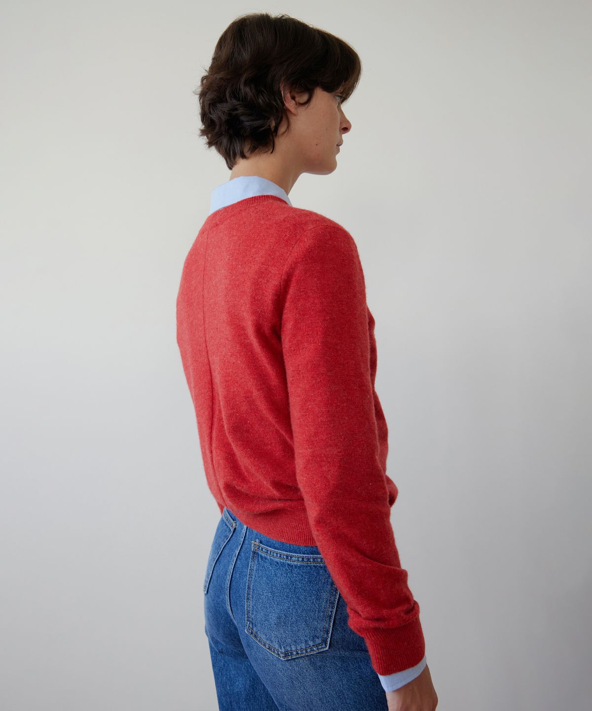 르바(LEVAR) Essential Wool Round Knit - Ash Red