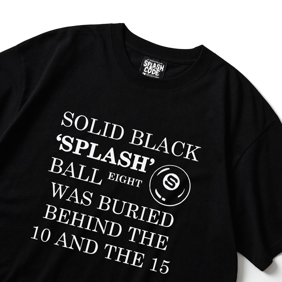 스플래시코드(SPLASHCODE) 반팔 티셔츠 블랙 - 블랙 볼(Black Ball)