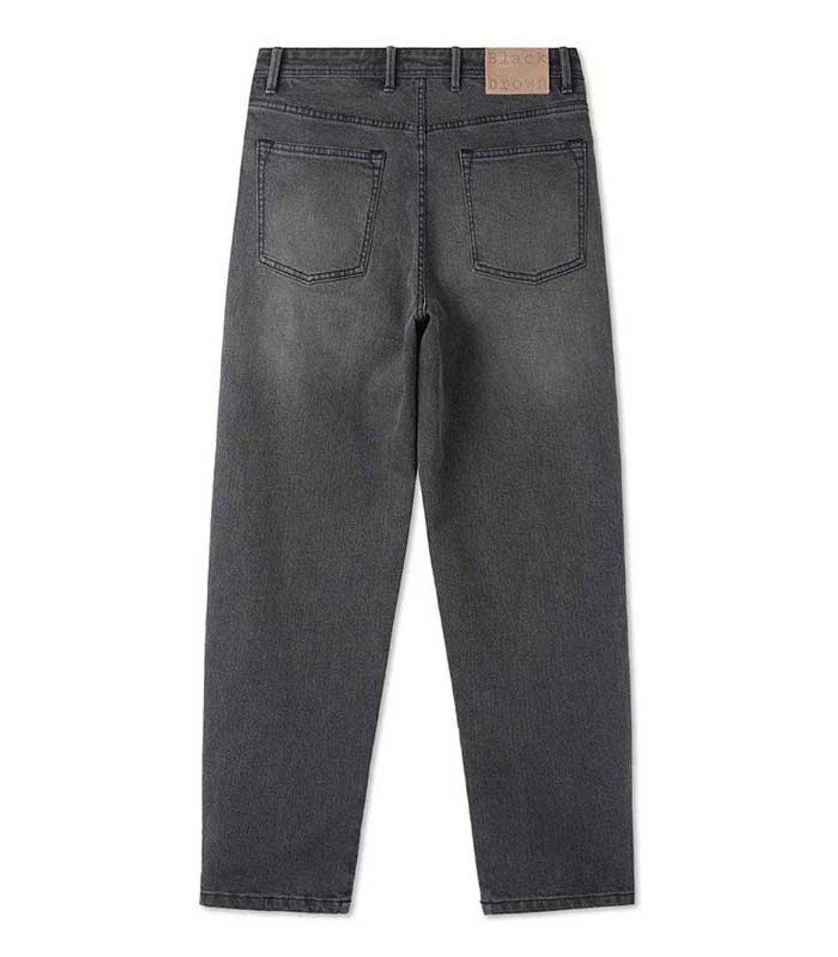 블랙브라운(BLACKBROWN) 디스트로이드 테이퍼드핏 데님 팬츠 [WASHED GRAY]