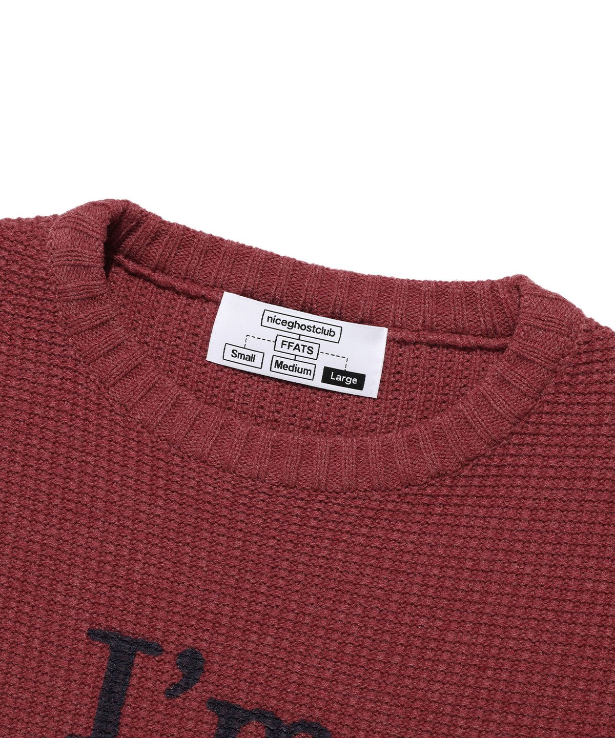 나이스고스트클럽(NICEGHOSTCLUB) FFATS POSITION KNIT_RED(NG2EFUK611A)
