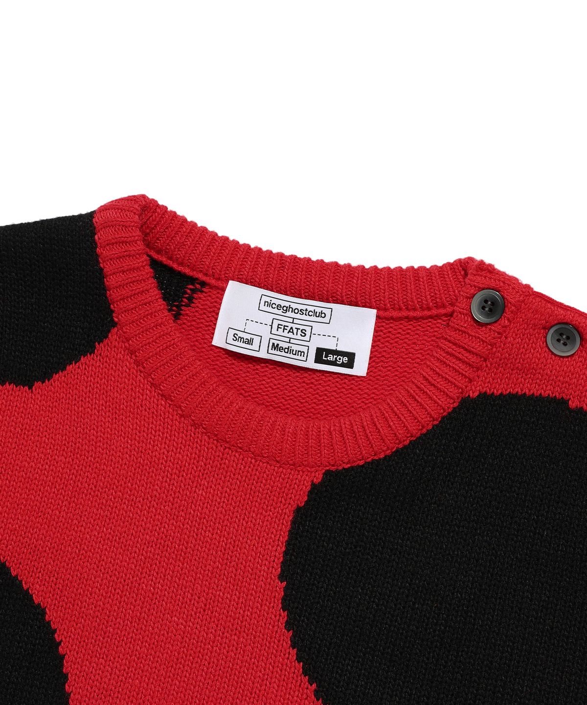나이스고스트클럽(NICEGHOSTCLUB) FFATS DOT L/S KNIT_RED(NG2EFUK610A)