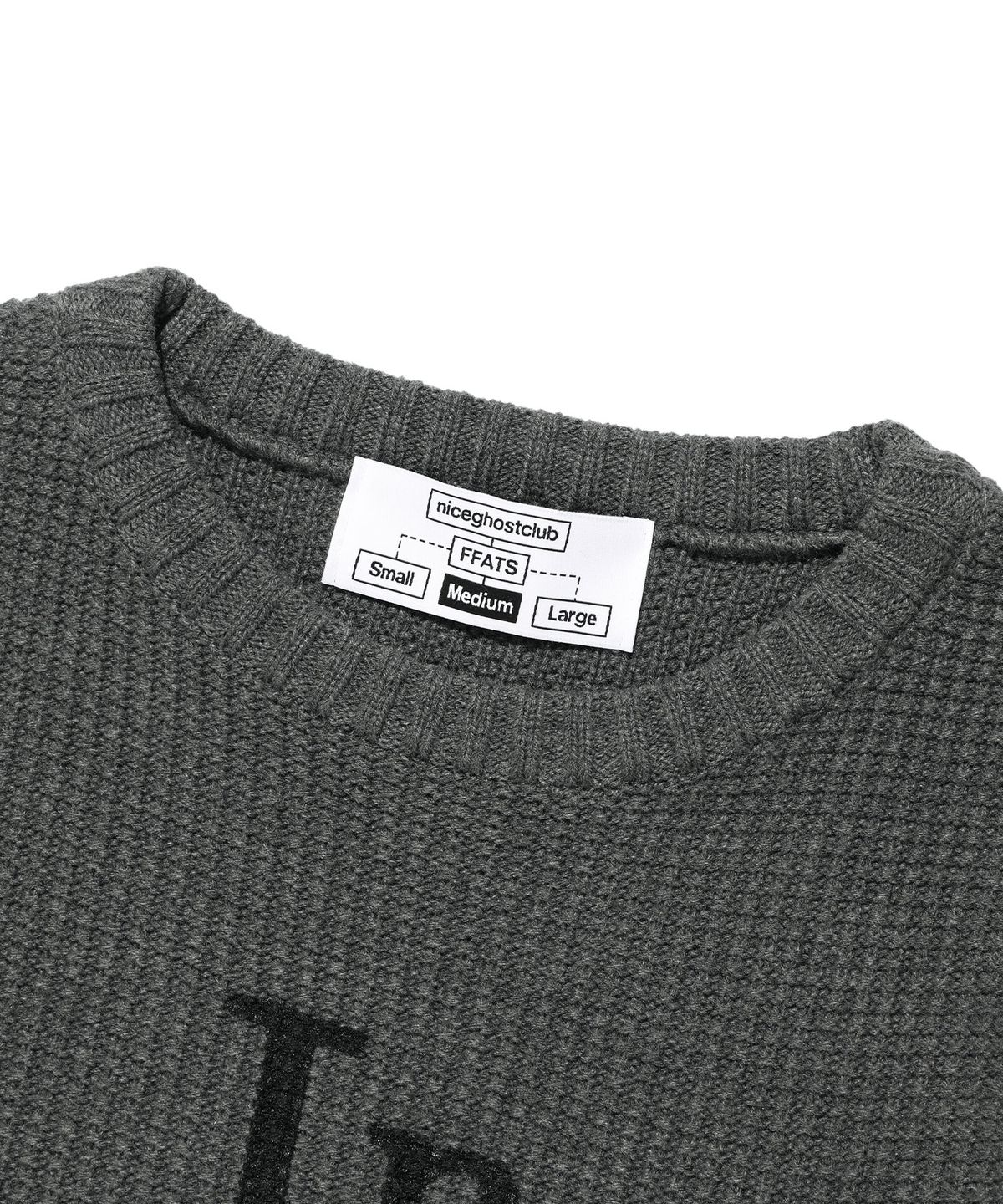 나이스고스트클럽(NICEGHOSTCLUB) FFATS POSITION KNIT_GREY(NG2EFUK611A)