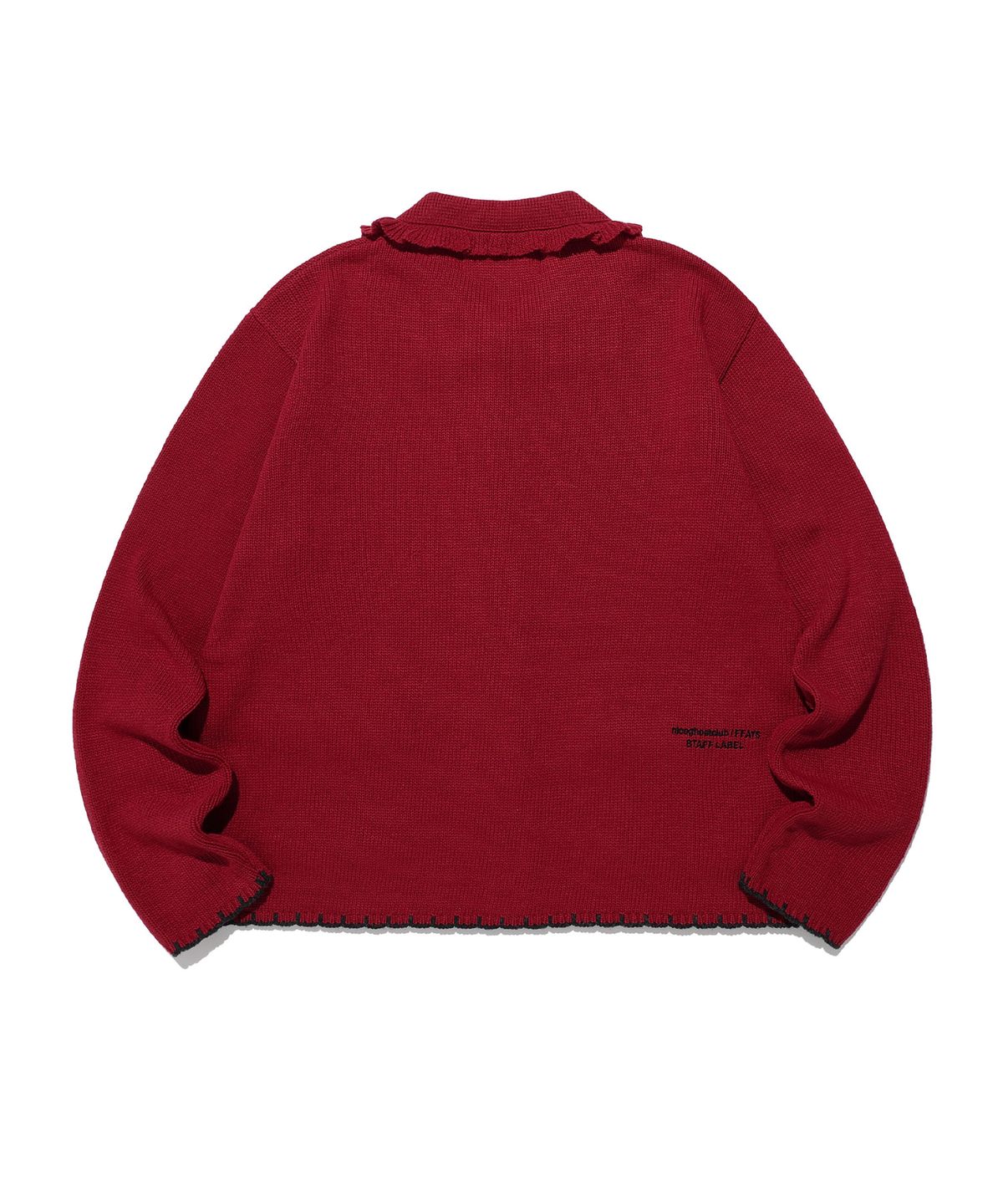 나이스고스트클럽(NICEGHOSTCLUB) FFATS FRILL CARDIGAN_RED(NG2EFUK683A)