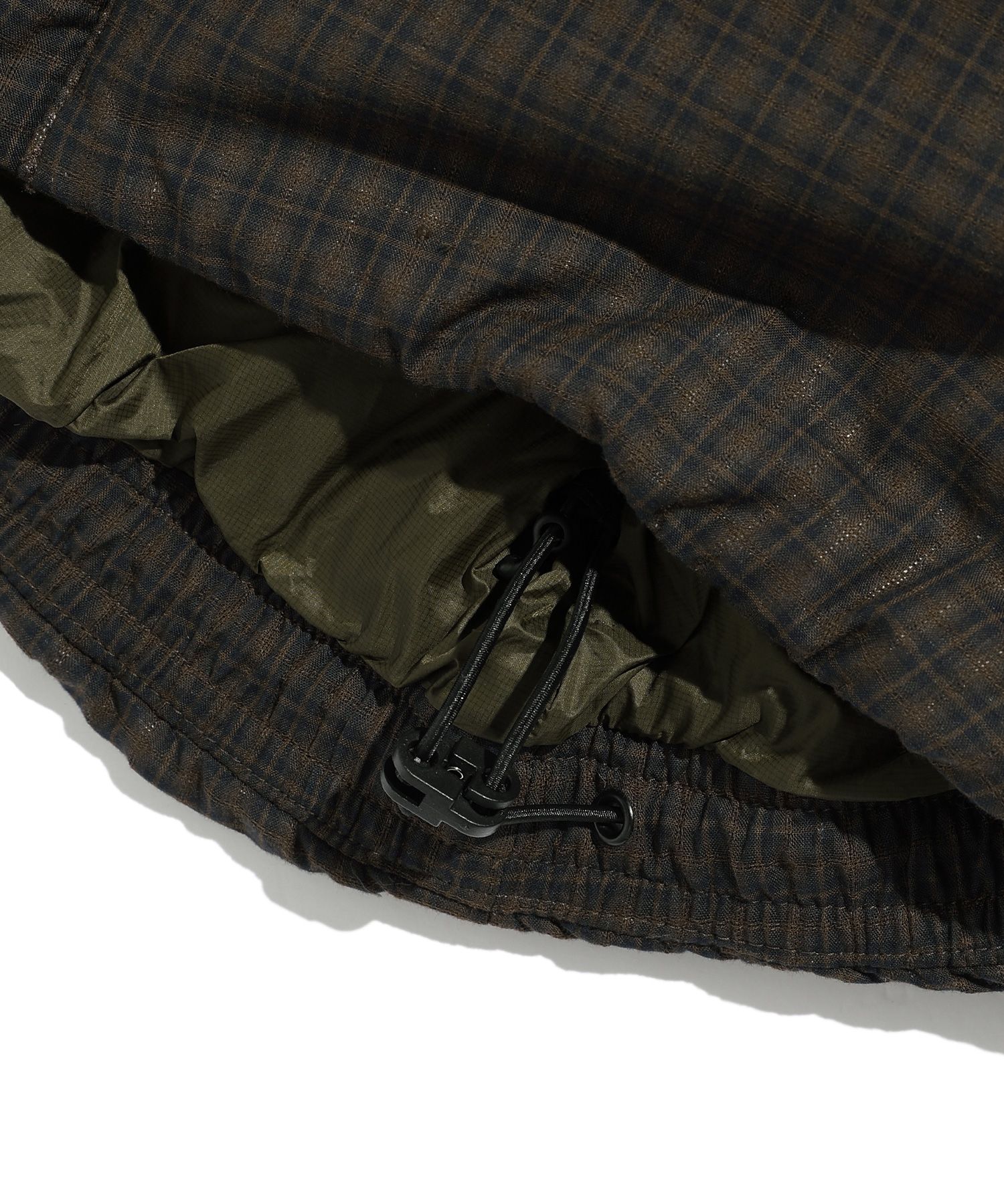 ダウンジャケット・コート [NICEGHOSTCLUB]FFATS CHECK DOWN PUFFER_BROWN(NG2EWUB901A) ffats check down puffer[brown] - niceghostclub