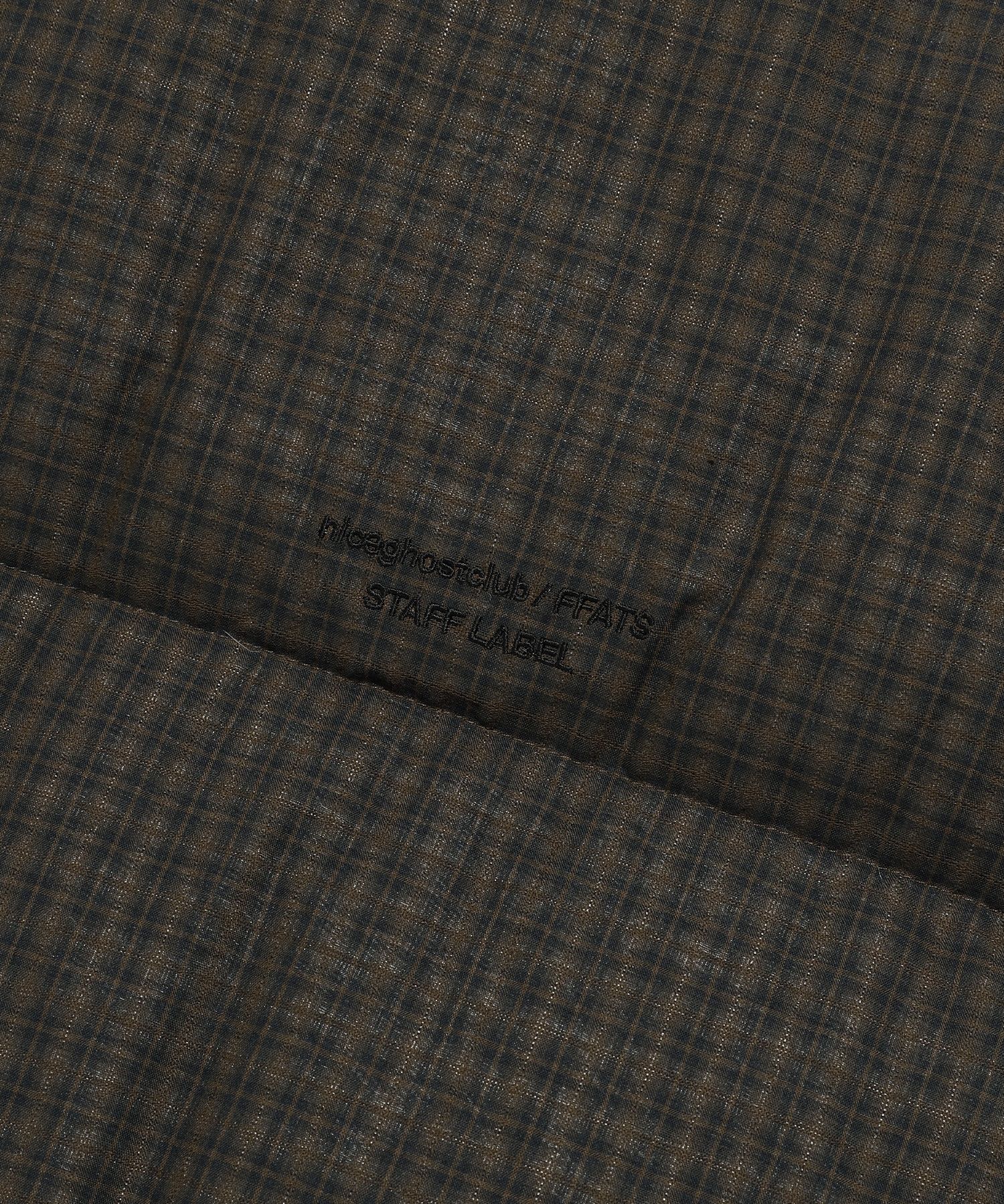MUSINSA公式 | NICE GHOST CLUB FFATS CHECK DOWN PUFFER_BROWN