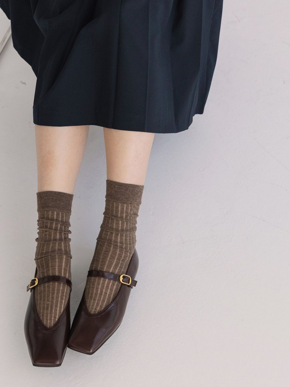 쥬다르(JEU DART) bruni maryjane flat  brown