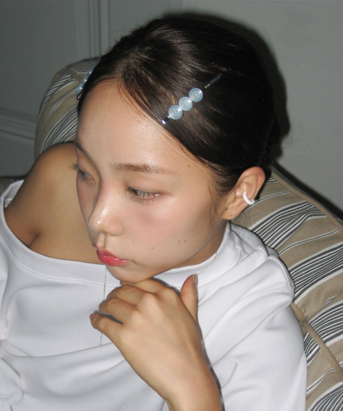 잇더즌매터(IT DOESN'T MATTER) [2 pack] Button bobby pin (Blue)