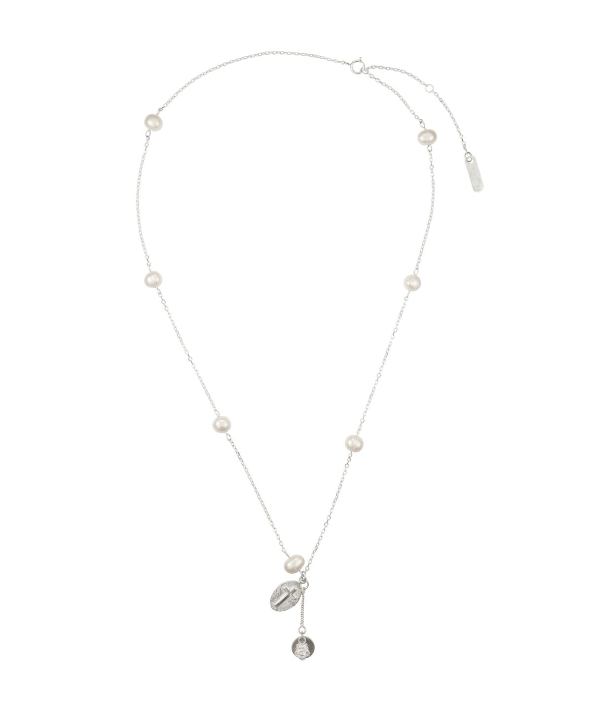 엔프프(NFF) [silver925] pearl droppin necklace-silver