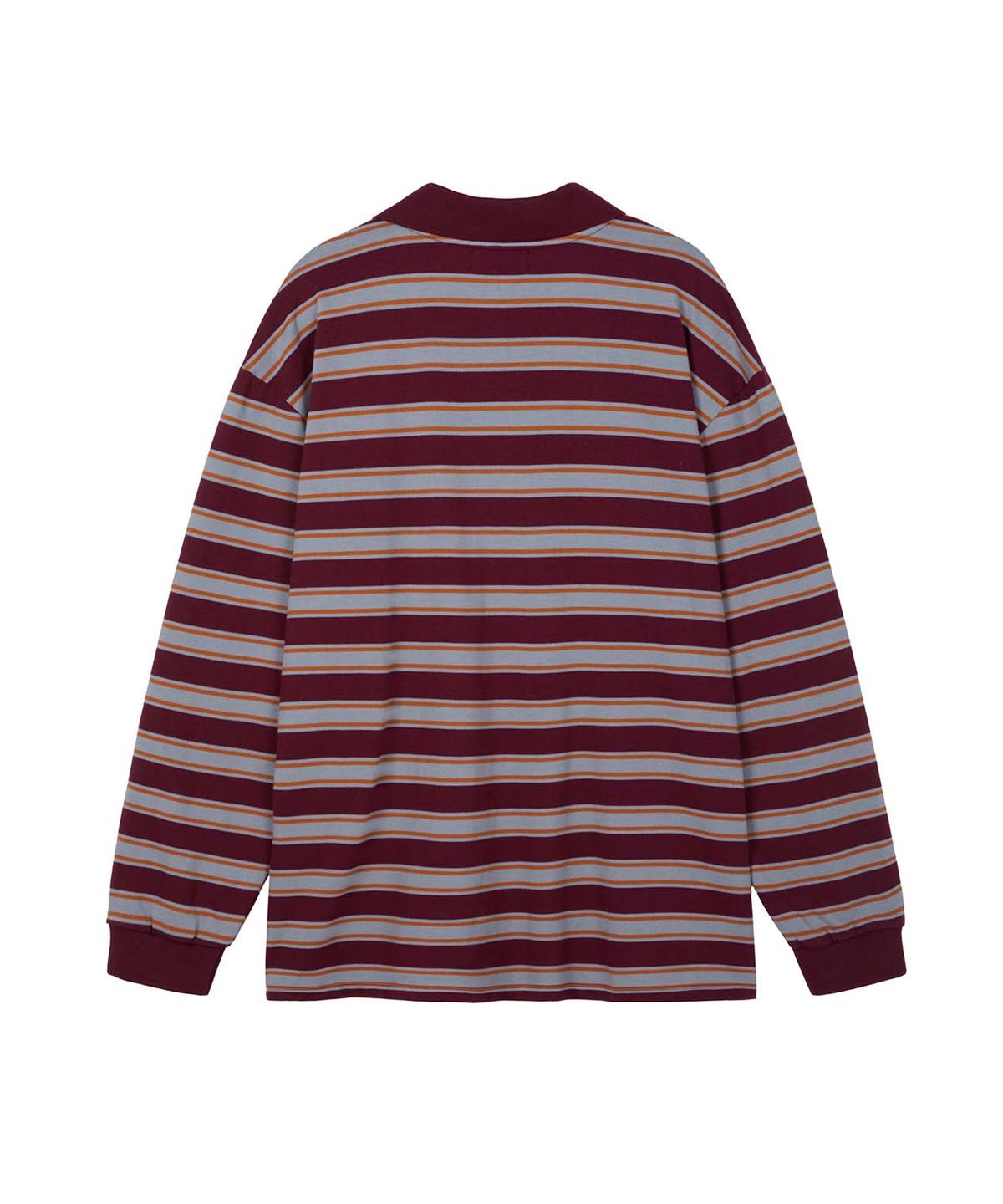 락케이크(ROCKCAKE) Striped Polo T-Shirt - Wine