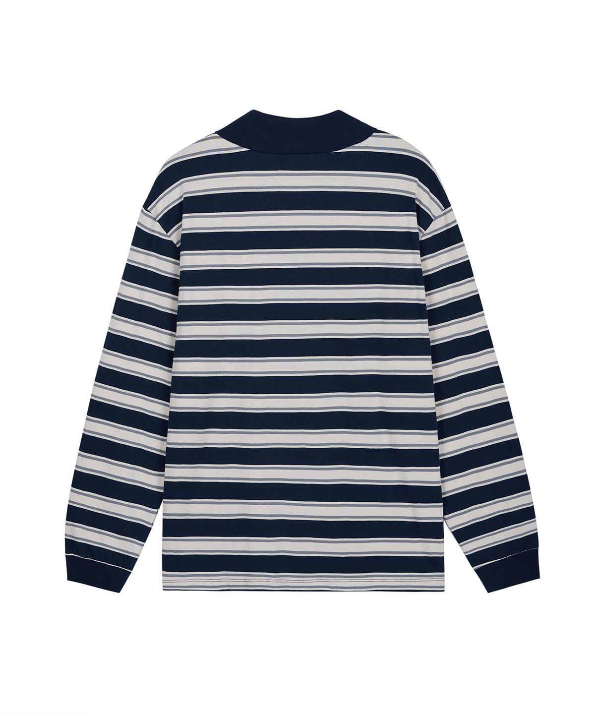 락케이크(ROCKCAKE) Striped Polo T-Shirt - Navy