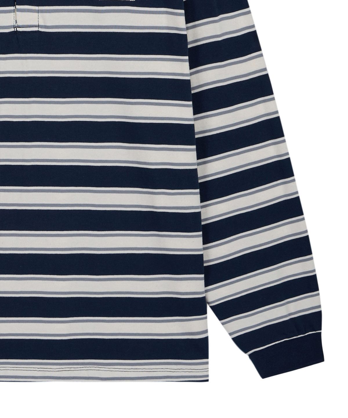 락케이크(ROCKCAKE) Striped Polo T-Shirt - Navy