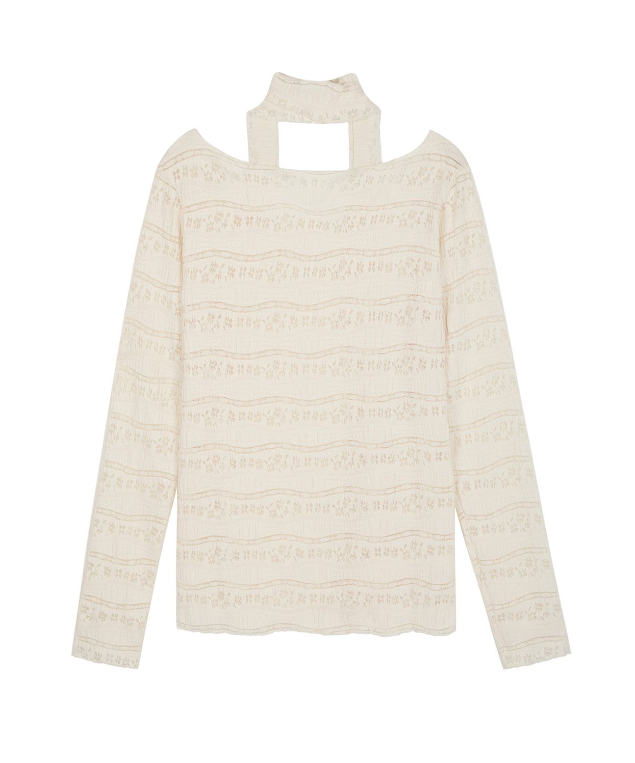 Tシャツ・カットソー ROCKCAKE Pattern Punching Long sleeve Ivory MUSINSA | ROCKCAKE Pattern Punching Long sleeve - Ivory