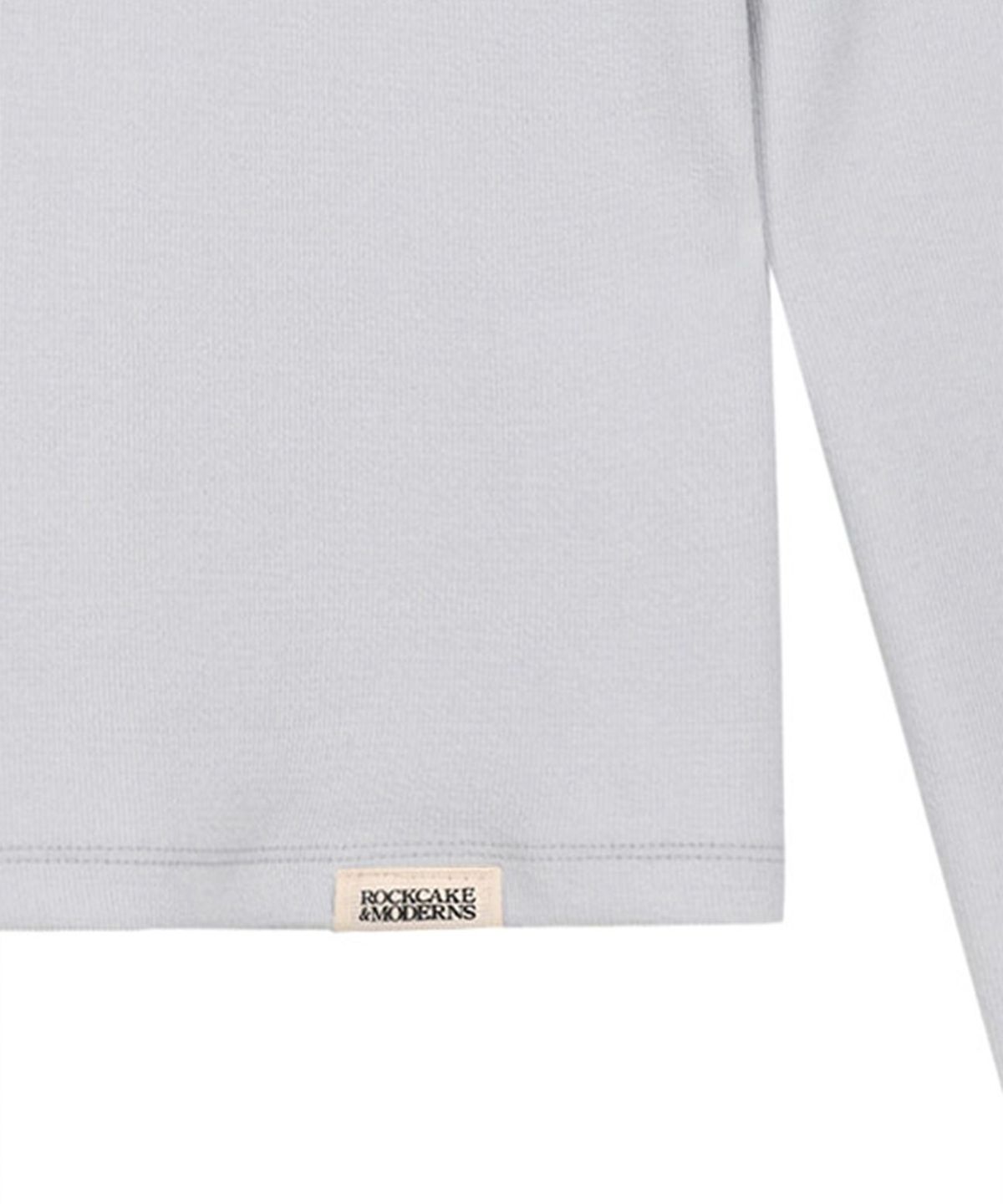 락케이크(ROCKCAKE) Button Turtleneck Long Sleeve - Gray