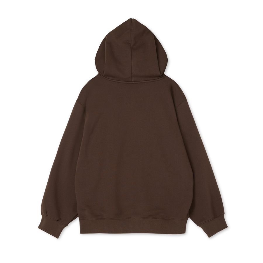 MUSINSA | MARKM MARKM SWING LOGO HOODIE-BROWN