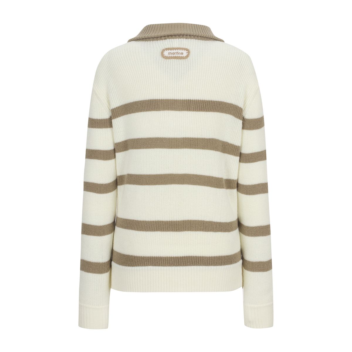 마틴골프(MARTINE GOLF) Stripe Half Zip up Knit_OFF-WHITE