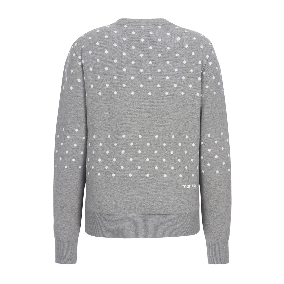 마틴골프(MARTINE GOLF) Logo Round neck knit_M/GRAY