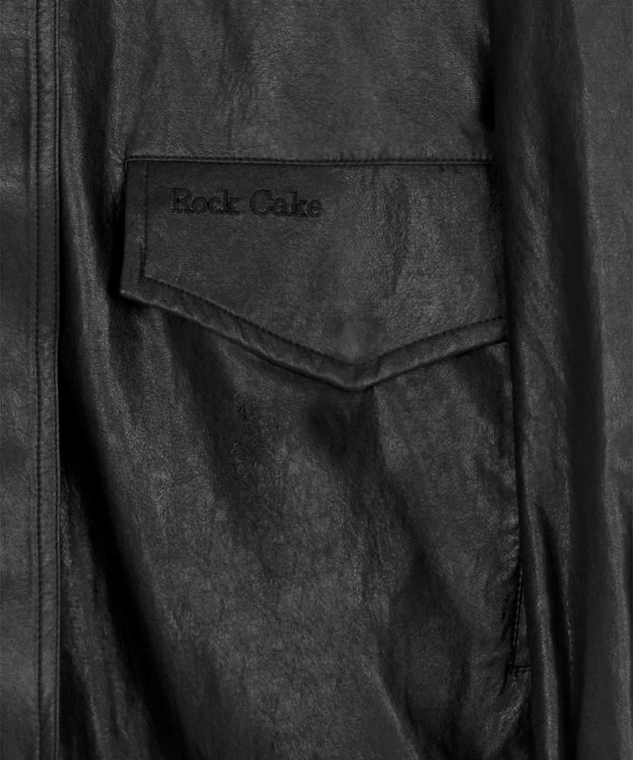 アウターその他 ROCKCAKE Overfit Leather Blouson Jacket Black RC24JK01200 MUSINSA | ROCKCAKE Overfit Leather Blouson Jacket - Black