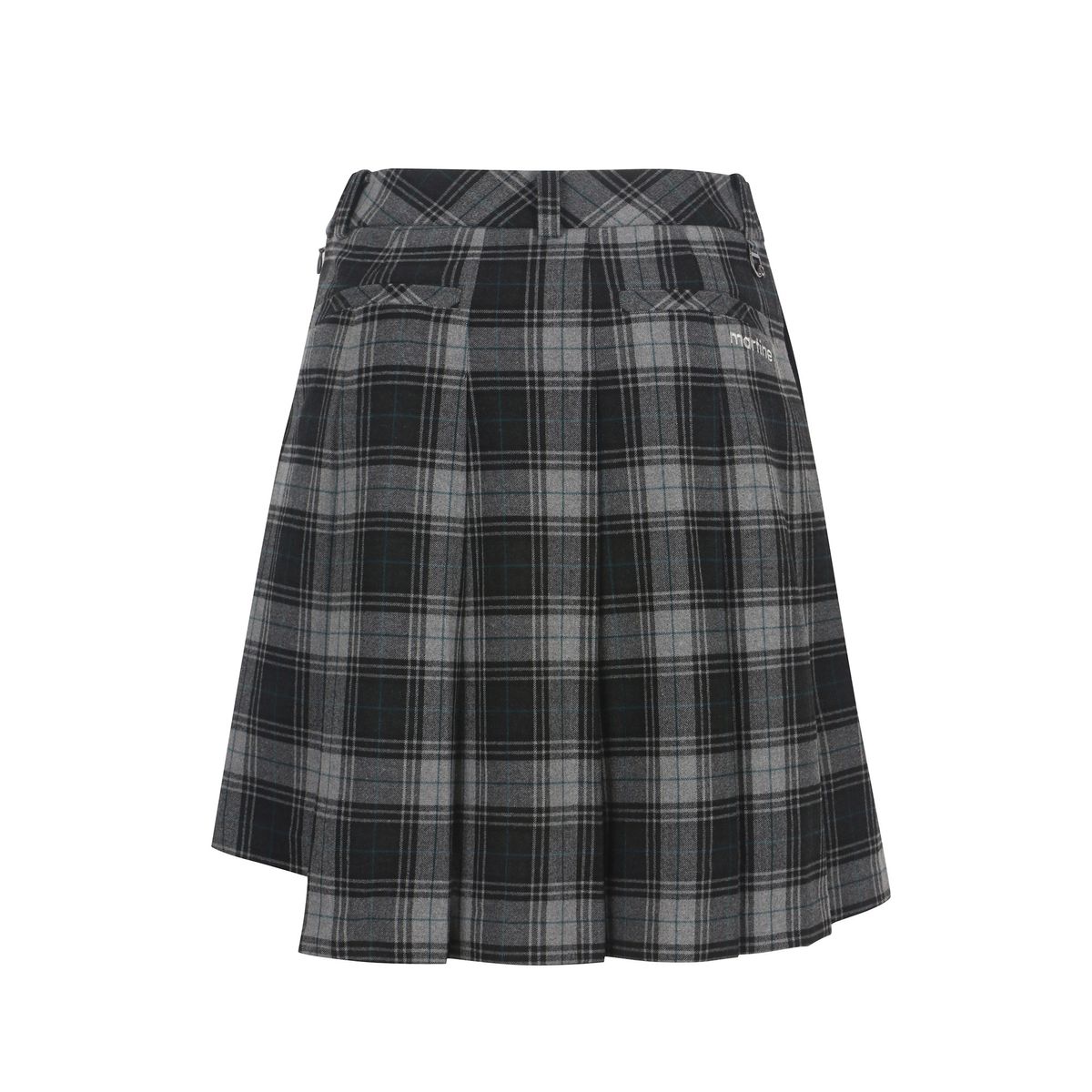 마틴골프(MARTINE GOLF) Unbalance Pleats Mid Skirts_M/GRAY