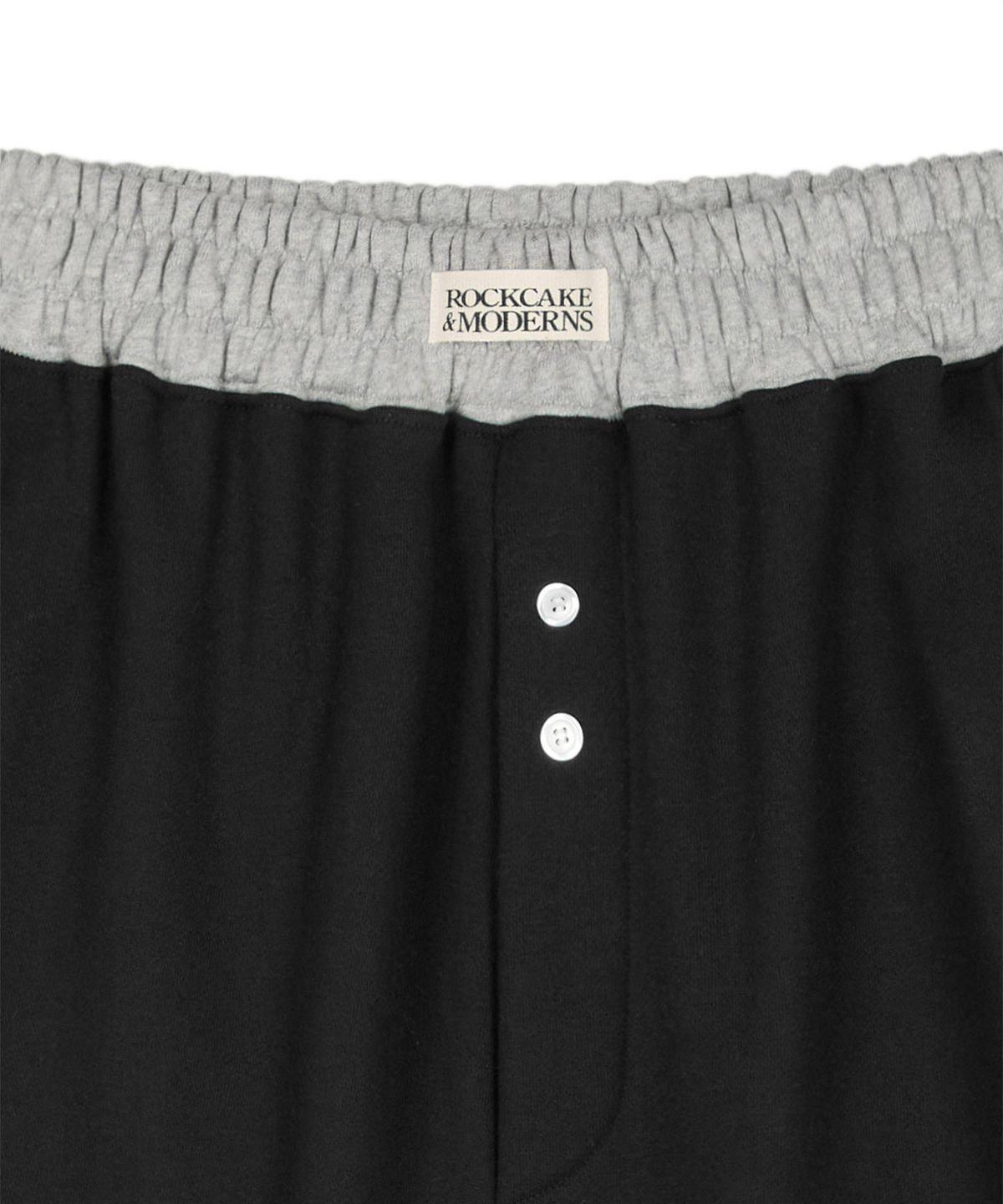락케이크(ROCKCAKE) Waist Layerd 2way Jogger - Black