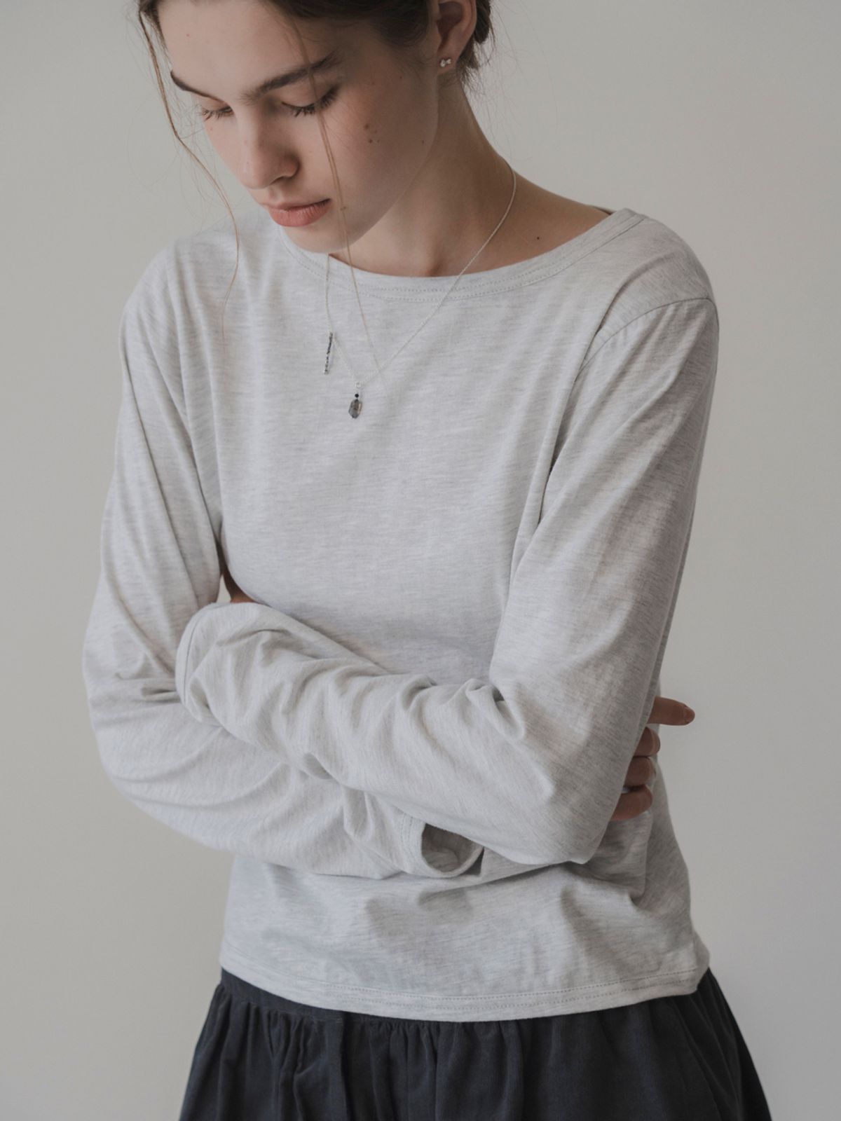 더미튼(THEMITTEN) Earl grey t-shirt (melange gray)
