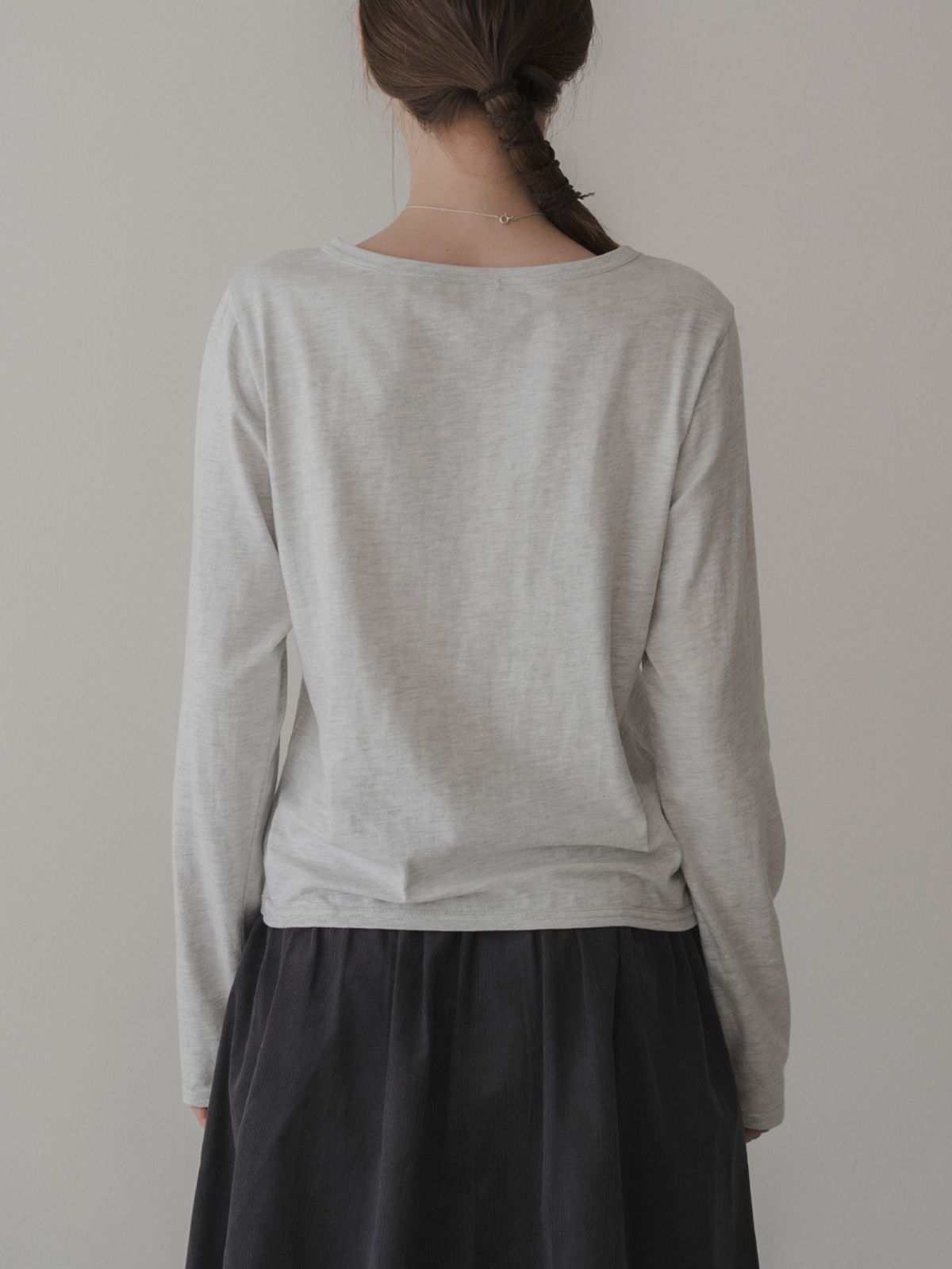 더미튼(THEMITTEN) Earl grey t-shirt (melange gray)