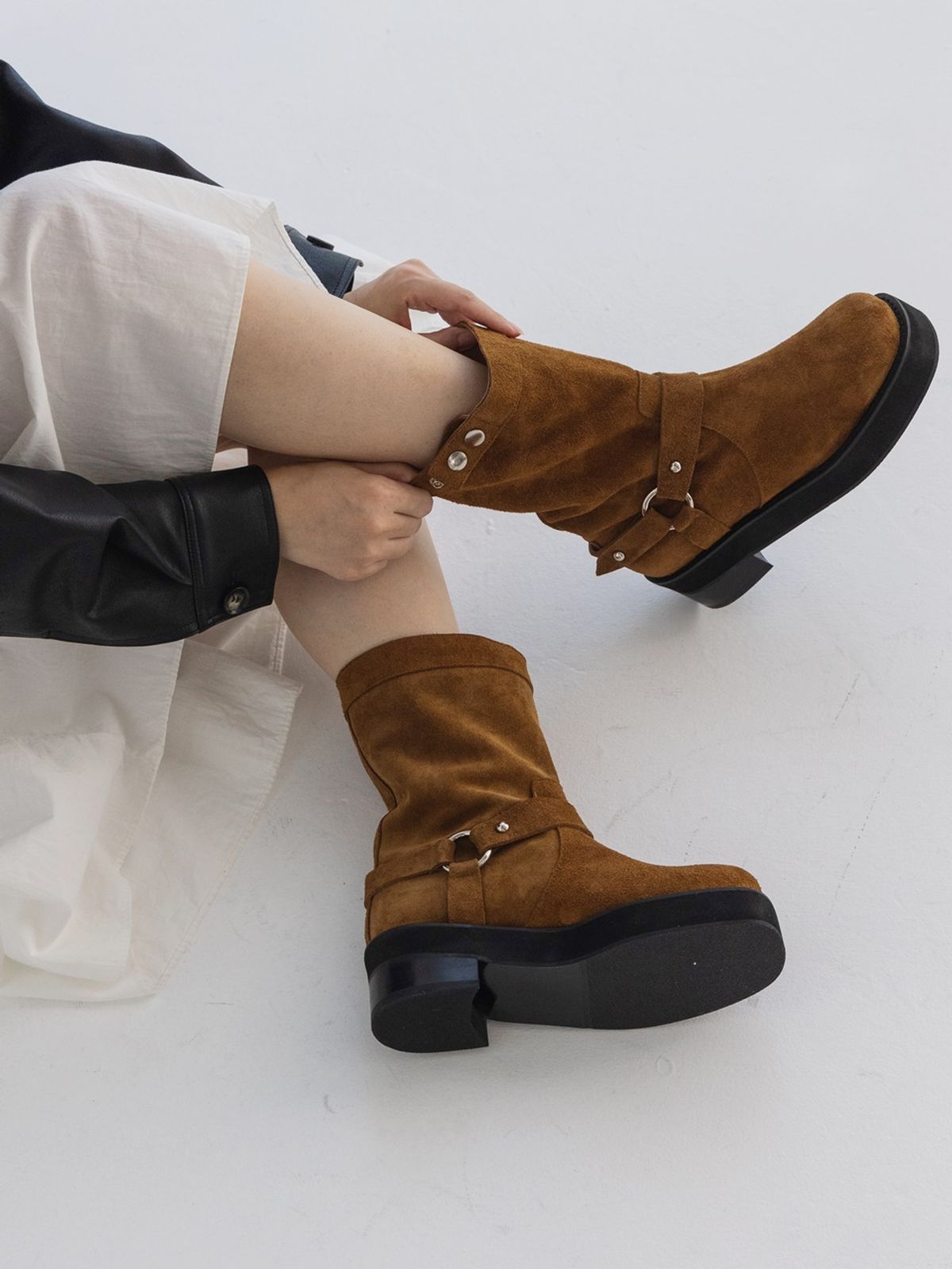 쥬다르(JEU DART) vintage half boots brown