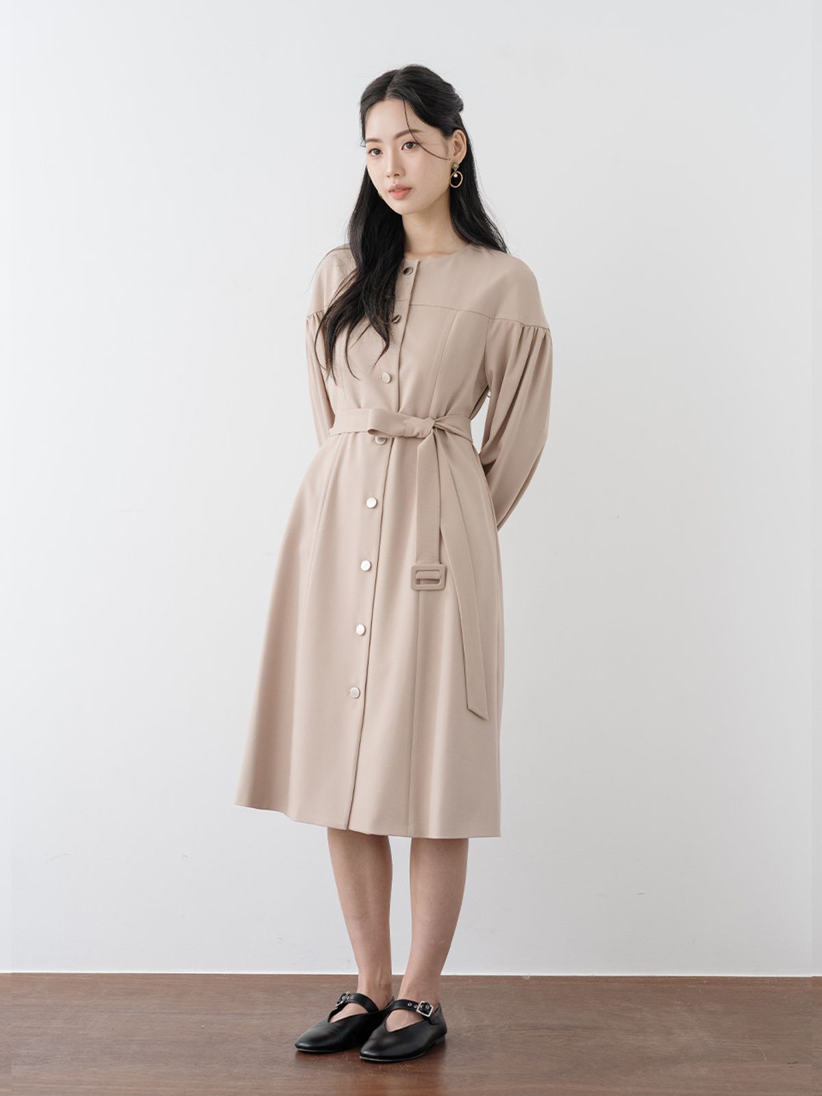 디어류(DEARYU) 포 클래식 원피스 #베이지