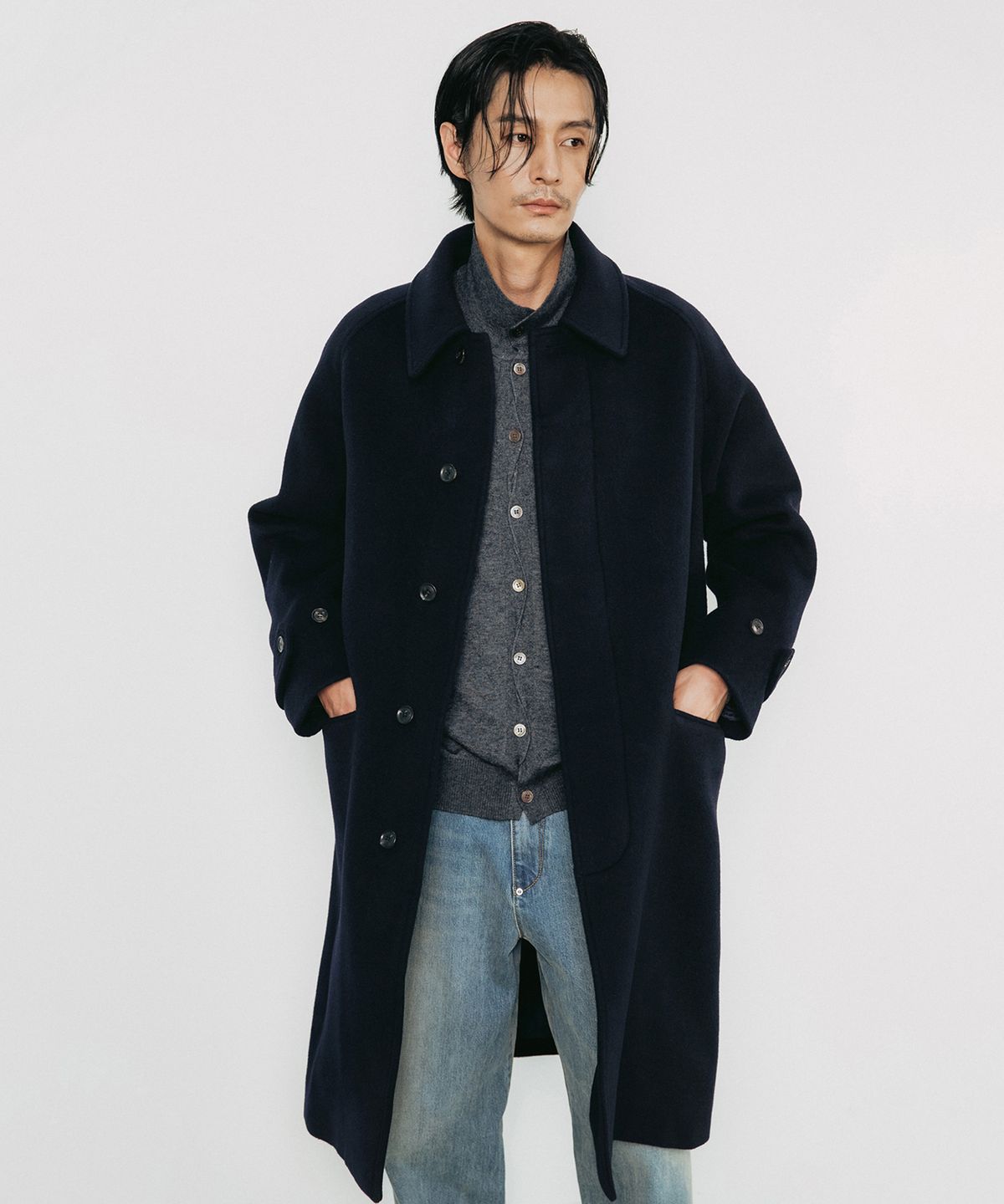 셔터(SHIRTER) FINE MASTER BALMACAAN COAT (DARK NAVY)