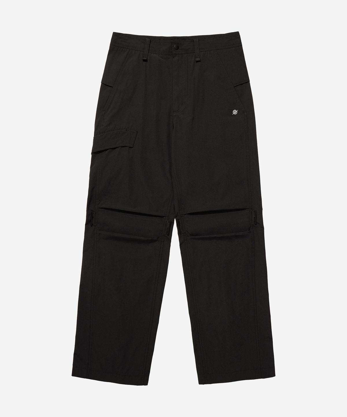 칼라파타르(KALAPATTHAR) Poly Cotton RIB Buckle Pants - BLACK