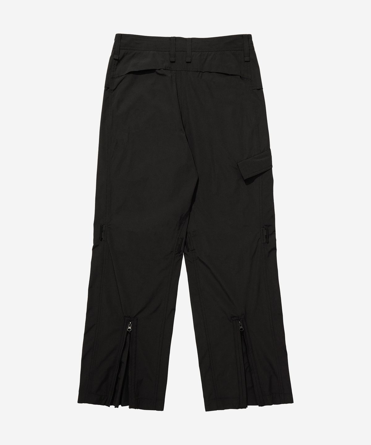 칼라파타르(KALAPATTHAR) Poly Cotton RIB Buckle Pants - BLACK