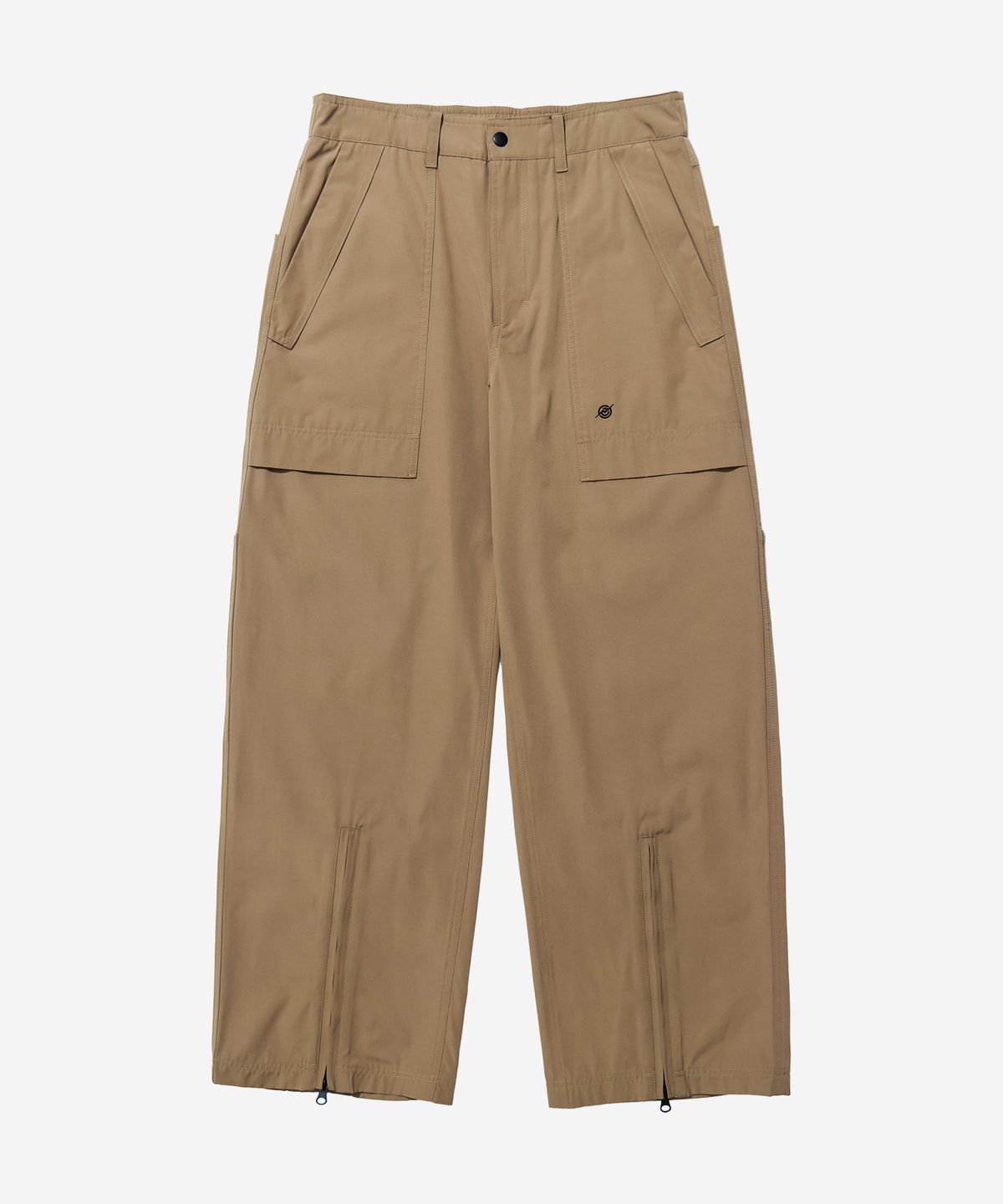 칼라파타르(KALAPATTHAR) Poly Cotton RIB Track Zip Pants - BEIGE