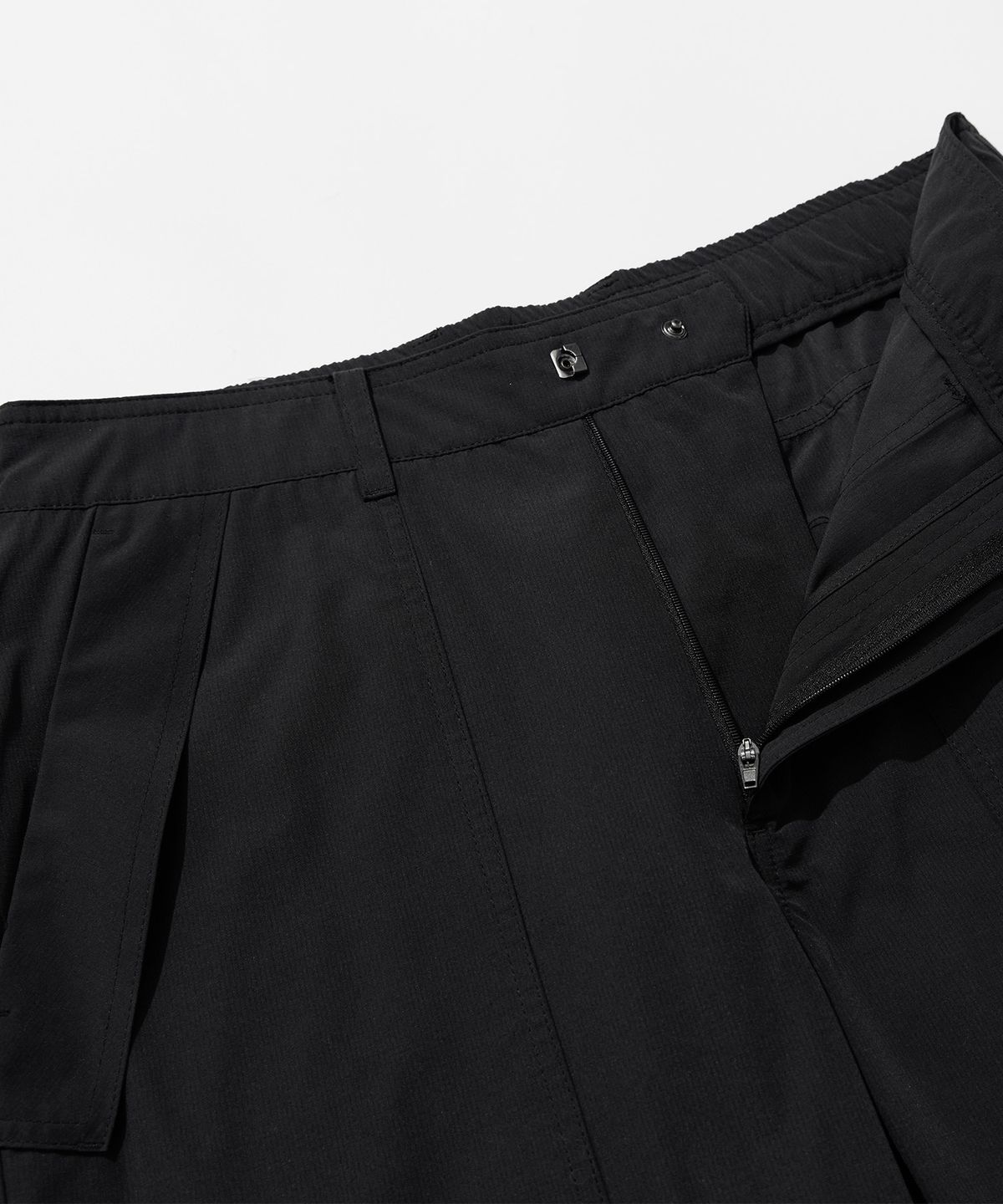 칼라파타르(KALAPATTHAR) Poly Cotton RIB Track Zip Pants - BLACK