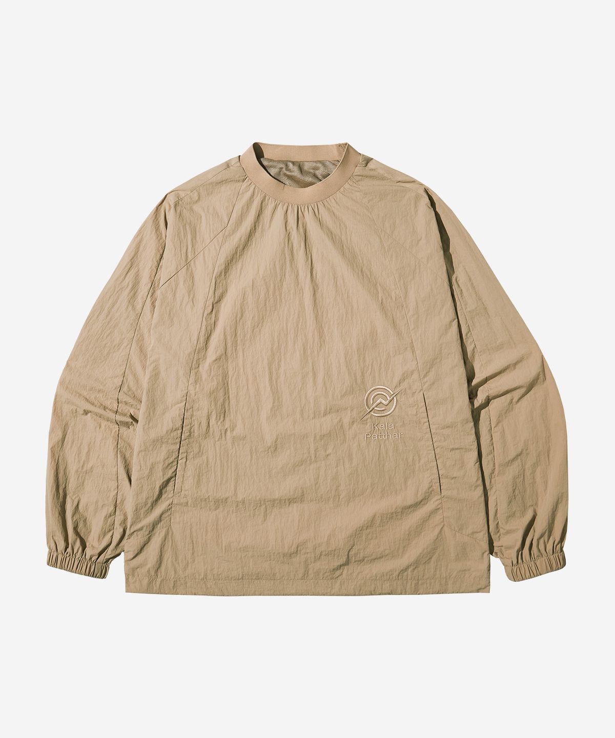 칼라파타르(KALAPATTHAR) Nylon Seam Line Round Shirt - BEIGE