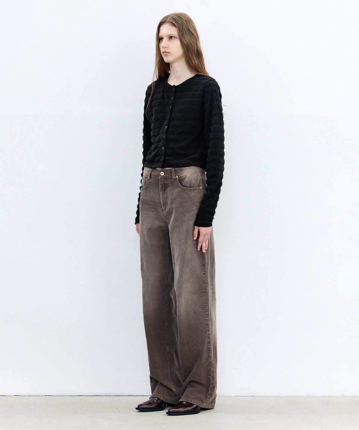 인사일런스 우먼(INSILENCE WOMEN) 워시드 코듀로이 팬츠 BROWN
