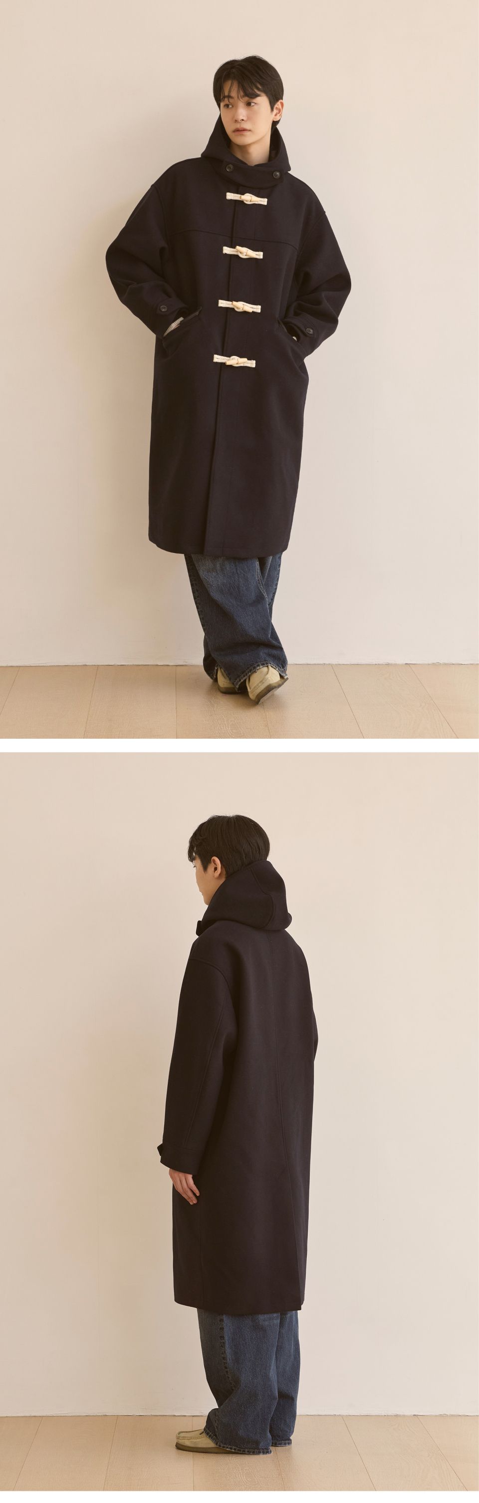 MUSINSA公式 | URBANDTYPE ウールフードダッフルコート_ネイビー