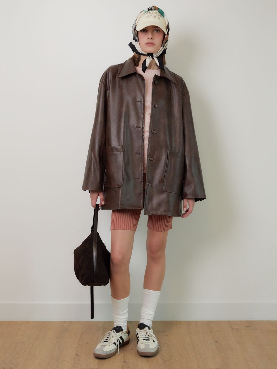 ムートン・ファーコート Left Wide collar cropped mustang jacket black Left Wide collar cropped mustang jacket black (Left/ムートン