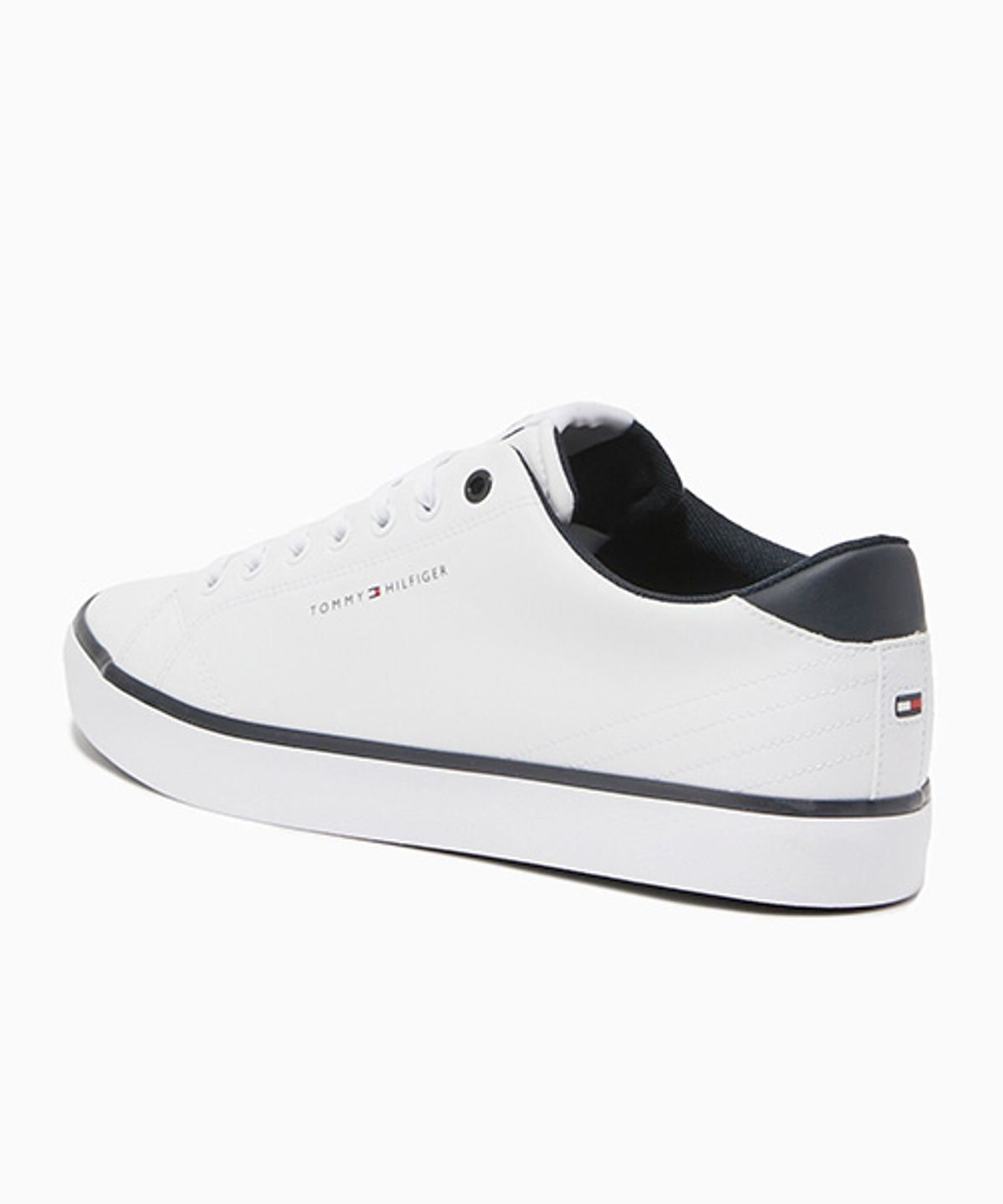 타미힐피거(TOMMY HILFIGER) 할렘 코어 레더 스니커즈-화이트(T52E7ARS700MT1YBS)