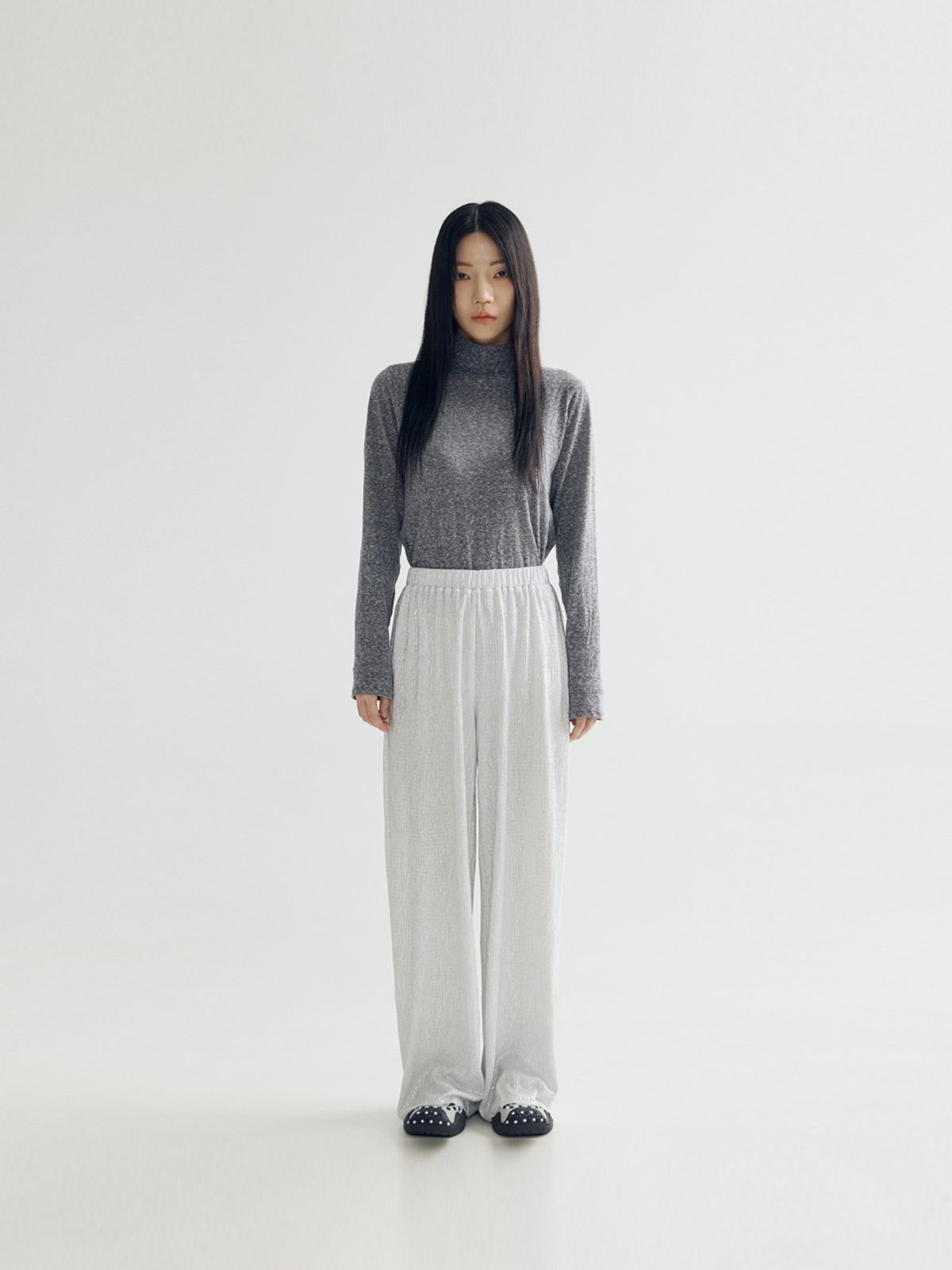 봄날 부티크(BOMNAL BOUTIQUE) 웨이브 팬츠 _ 실버