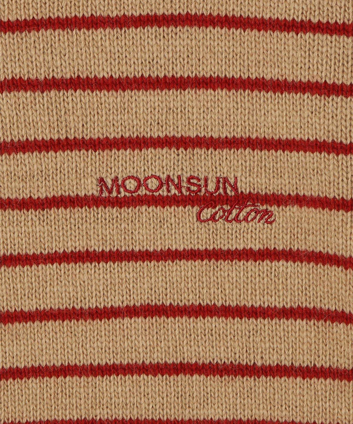 문선 아카이브(MOONSUN ARCHIVE) 02 M.C UNISEX, Stripe Wool Collar Knit / Beige