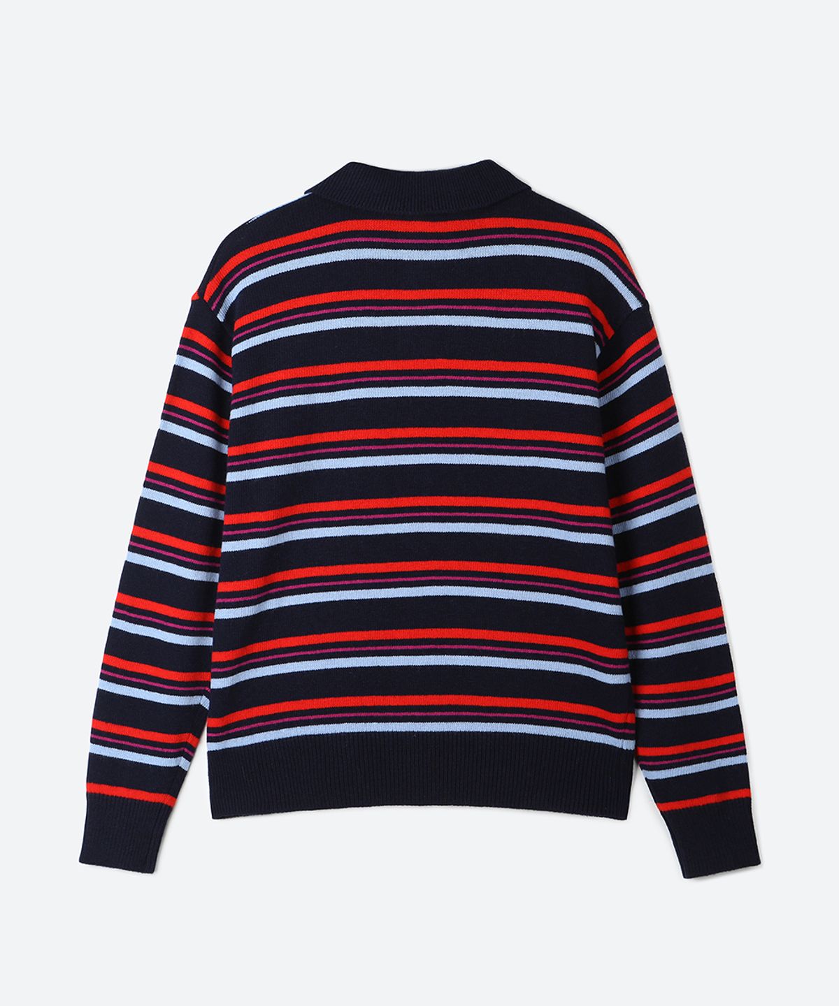 문선 아카이브(MOONSUN ARCHIVE) MJ S2 02 M.C UNISEX, Stripe Wool Collar Knit / Lolli-pop