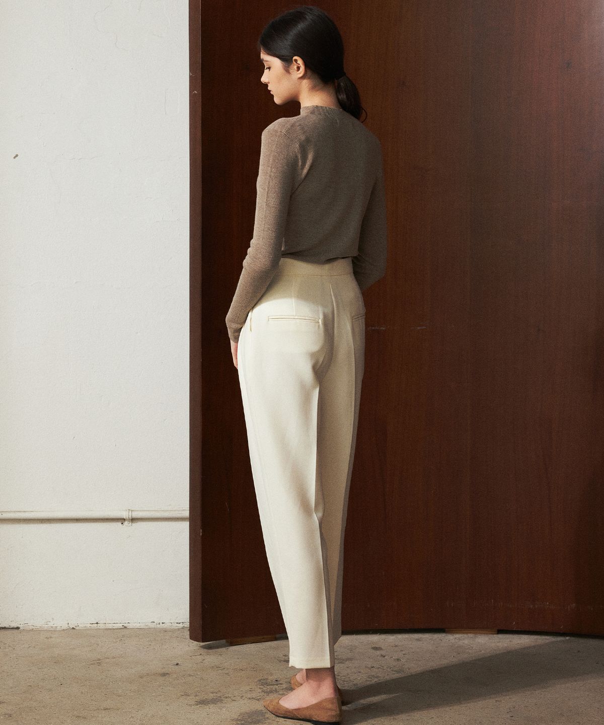 랭5(LANG5) [YANNE] WOOL TURTLENECK KNIT [얀느] 울 터틀넥 니트_베이지