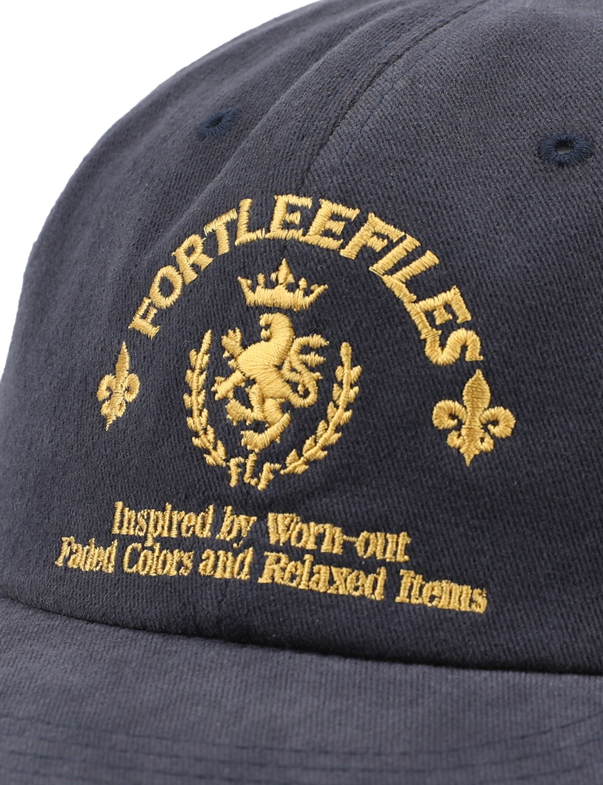 포트 리 파일즈(FORTLEEFILES) FLF 메일 로고 6패널 캡(워시드 네이비)