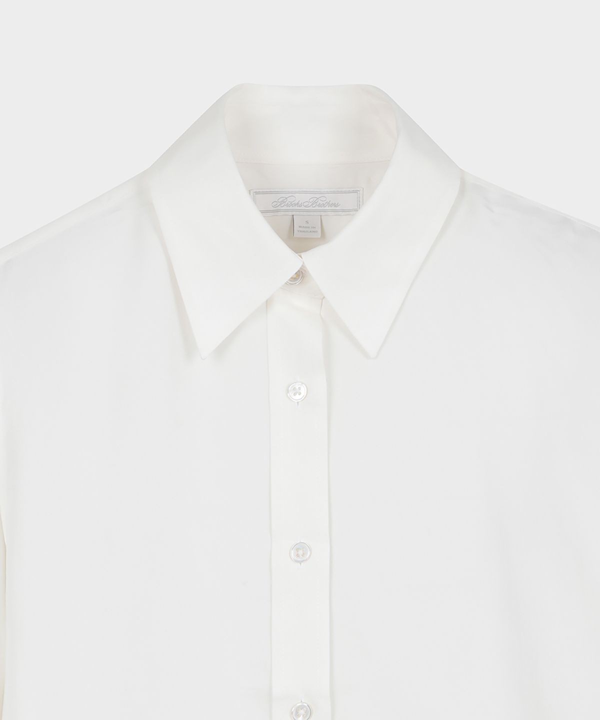 브룩스 브라더스(BROOKS BROTHERS) 릴렉스핏 큐프라 비스코스 블라우스 (화이트) (BBTHWM4594AEF)
